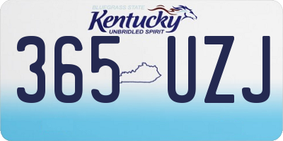 KY license plate 365UZJ
