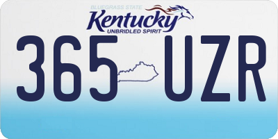 KY license plate 365UZR