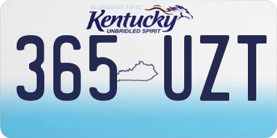 KY license plate 365UZT