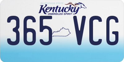 KY license plate 365VCG