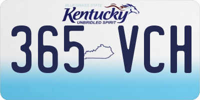 KY license plate 365VCH