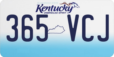 KY license plate 365VCJ