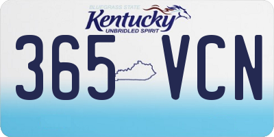 KY license plate 365VCN