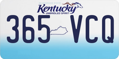 KY license plate 365VCQ