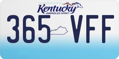 KY license plate 365VFF