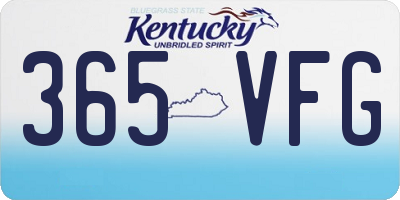 KY license plate 365VFG