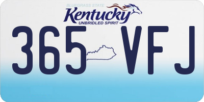 KY license plate 365VFJ