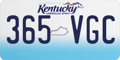 KY license plate 365VGC