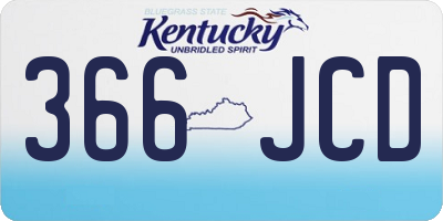 KY license plate 366JCD