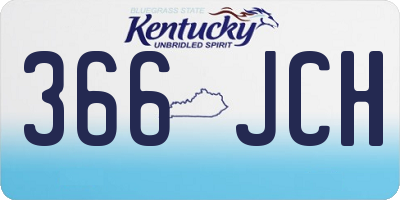 KY license plate 366JCH