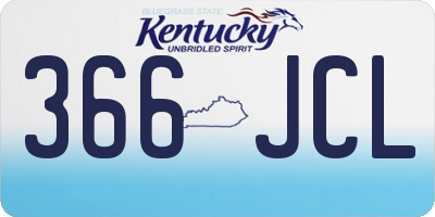 KY license plate 366JCL