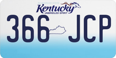 KY license plate 366JCP
