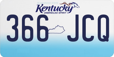 KY license plate 366JCQ