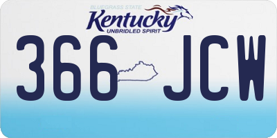 KY license plate 366JCW