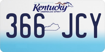 KY license plate 366JCY