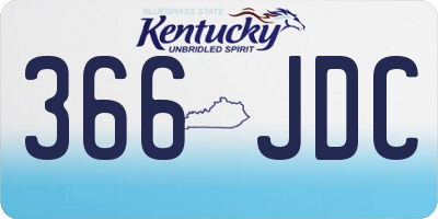 KY license plate 366JDC
