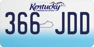 KY license plate 366JDD