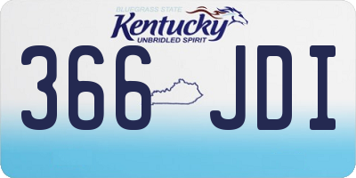 KY license plate 366JDI