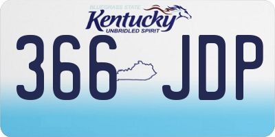 KY license plate 366JDP