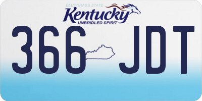 KY license plate 366JDT