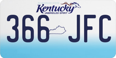 KY license plate 366JFC