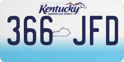 KY license plate 366JFD