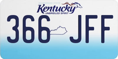 KY license plate 366JFF