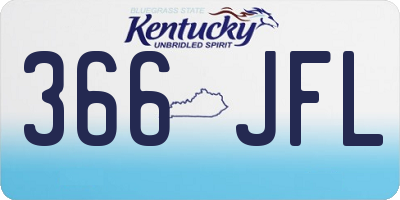 KY license plate 366JFL