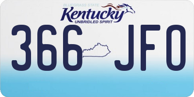 KY license plate 366JFO