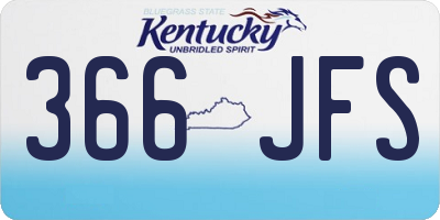 KY license plate 366JFS
