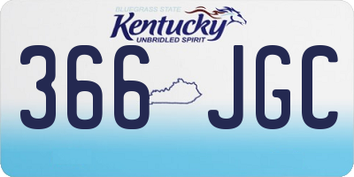 KY license plate 366JGC