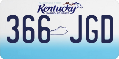 KY license plate 366JGD