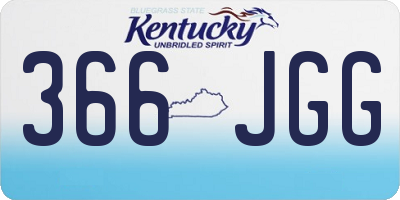 KY license plate 366JGG