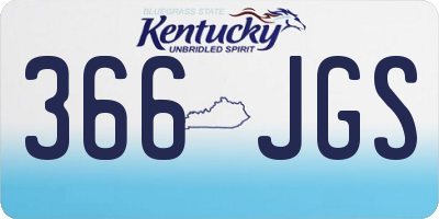 KY license plate 366JGS