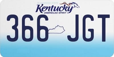 KY license plate 366JGT