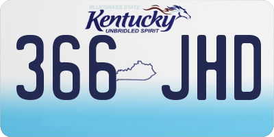 KY license plate 366JHD