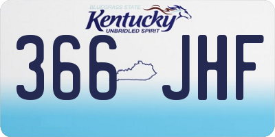 KY license plate 366JHF