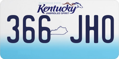 KY license plate 366JHO
