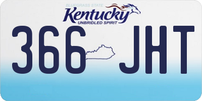 KY license plate 366JHT