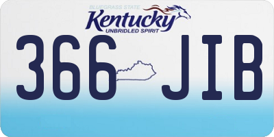KY license plate 366JIB
