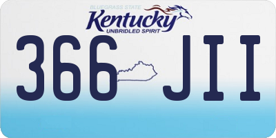 KY license plate 366JII