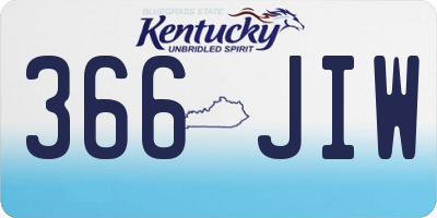 KY license plate 366JIW