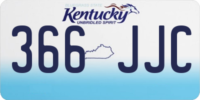 KY license plate 366JJC
