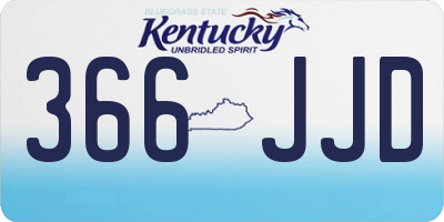 KY license plate 366JJD