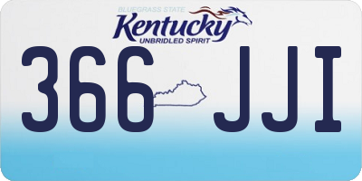 KY license plate 366JJI