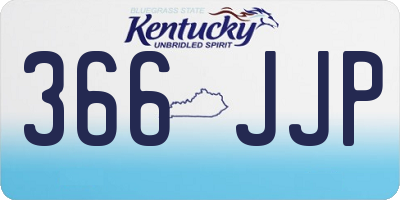 KY license plate 366JJP