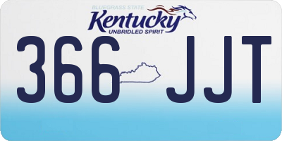 KY license plate 366JJT