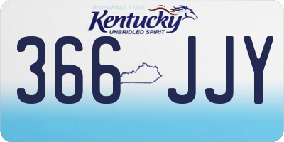 KY license plate 366JJY