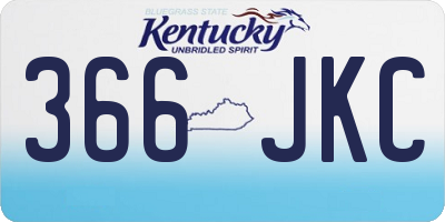 KY license plate 366JKC