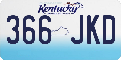 KY license plate 366JKD